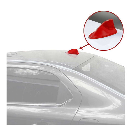 Dachantenne Autoantenne AM/FM Autoradio Shark Antenne Haifischflosse Rot OMAC DE