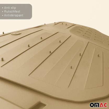 2023-2025 Fiat 600E Fußmatten Automatten 3D Passform Hoher Rand Gummimatten Beige 4tlg OMAC DE