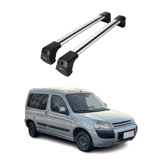Dachträger Grundtäger für Citroen Berlingo 1996-2008 75kg Aluminium Silber 2x OMAC DE