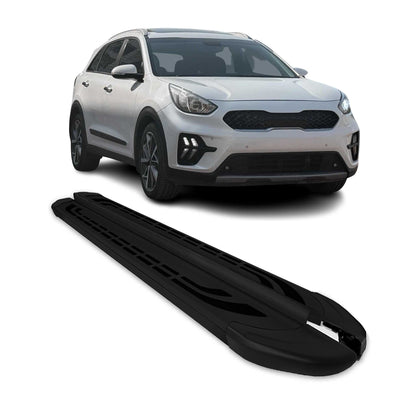 Trittbretter Schweller Seitenbretter für Kia NIRO 2016-2023 Aluminium Schwarz OMAC DE
