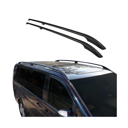 Dachreling Relingträger für VW Amarok 2022-2024 Double Cab Alu Schwarz 2 tlg OMAC DE