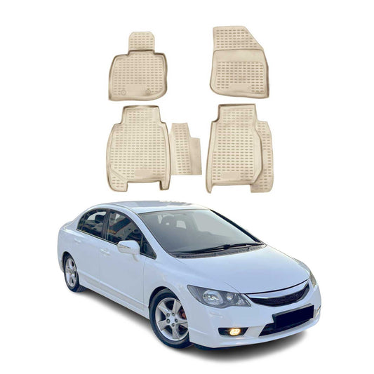 2005-2011 Honda Civic Fußmatten TPE Beige 4 tlg OMAC DE