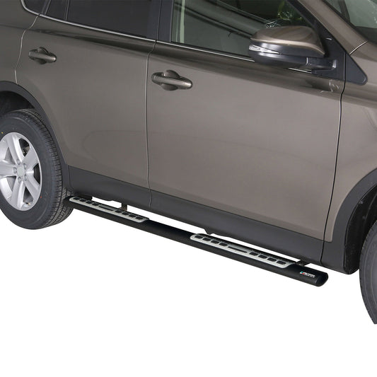 Stahl Seitenschweller Schwellerrohre für Toyota RAV4 2013-2018 Schwarz OMAC DE
