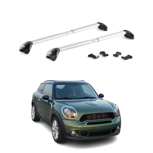 Dachträger Grundtäger für Mini Paceman R61 2013-2016 100kg Alu Silber 2 tlg ABE OMAC DE