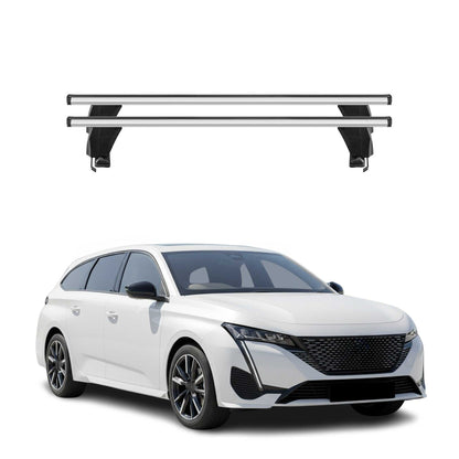 Menabo Dachträger Grundträger für Peugeot 308 SW mk3 2021- Alu Grau 2tlg OMAC DE
