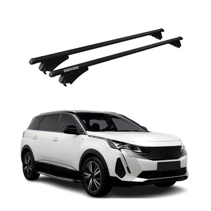 Menabo Dachträger Grundtäger für Peugeot 5008 mk2 2020-2024 FL 75kg Alu Schwarz OMAC DE