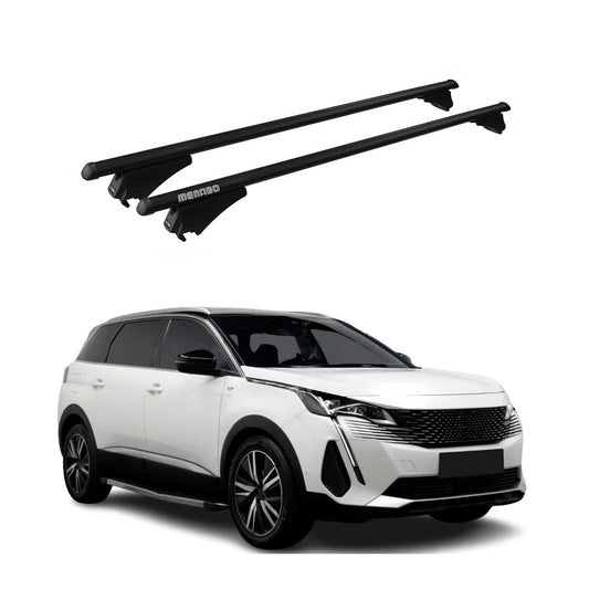 Menabo Dachträger Grundtäger für Peugeot 5008 mk2 2020-2024 FL 75kg Alu Schwarz OMAC DE