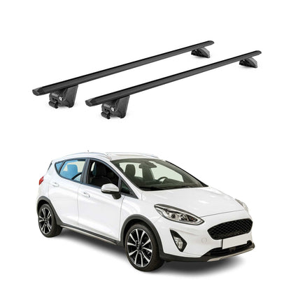Dachträger Grundtäger für Ford Fiesta VII Active 2018-2025 100kg Alu Schwarz ABE OMAC DE