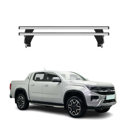 Menabo Dachträger Grundträger für VW Amarok mk2 2022-2025 Alu Grau 2tlg OMAC DE