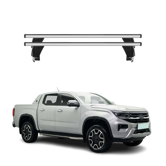 Menabo Dachträger Grundträger für VW Amarok mk2 2022-2025 Alu Grau 2tlg OMAC DE