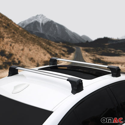 Dachträger Gepäkträger für Fiat Panda 2012-2025 Relingträger Silber Alu 2tlg OMAC DE