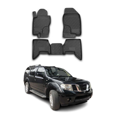 OMAC Fußmatten Gummimatten für Nissan Pathfinder 2005-2010 Automatten Schwarz 4x OMAC DE