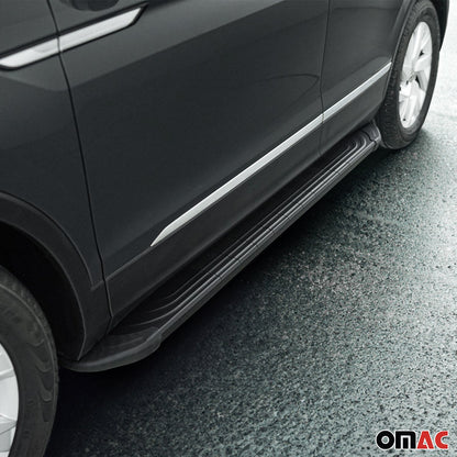 Trittbretter Seitenschweller für Opel Grandland X 2017-2025 Aluminium Schwarz 2x - autoseifert.com