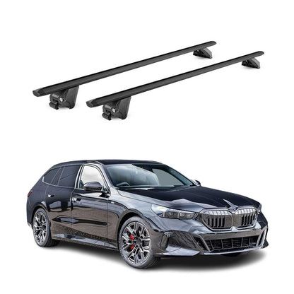Dachträger Grundtäger für BMW 5er G61 Touring 2024-2025 100kg Alu Schwarz 2x ABE OMAC DE