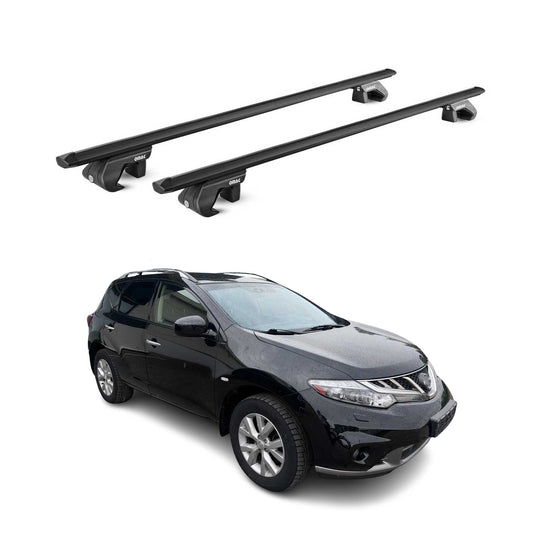 Dachträger Grundtäger für Nissan Murano Z51 2007-2014 5 tür 90kg Alu Schwarz ABE OMAC DE