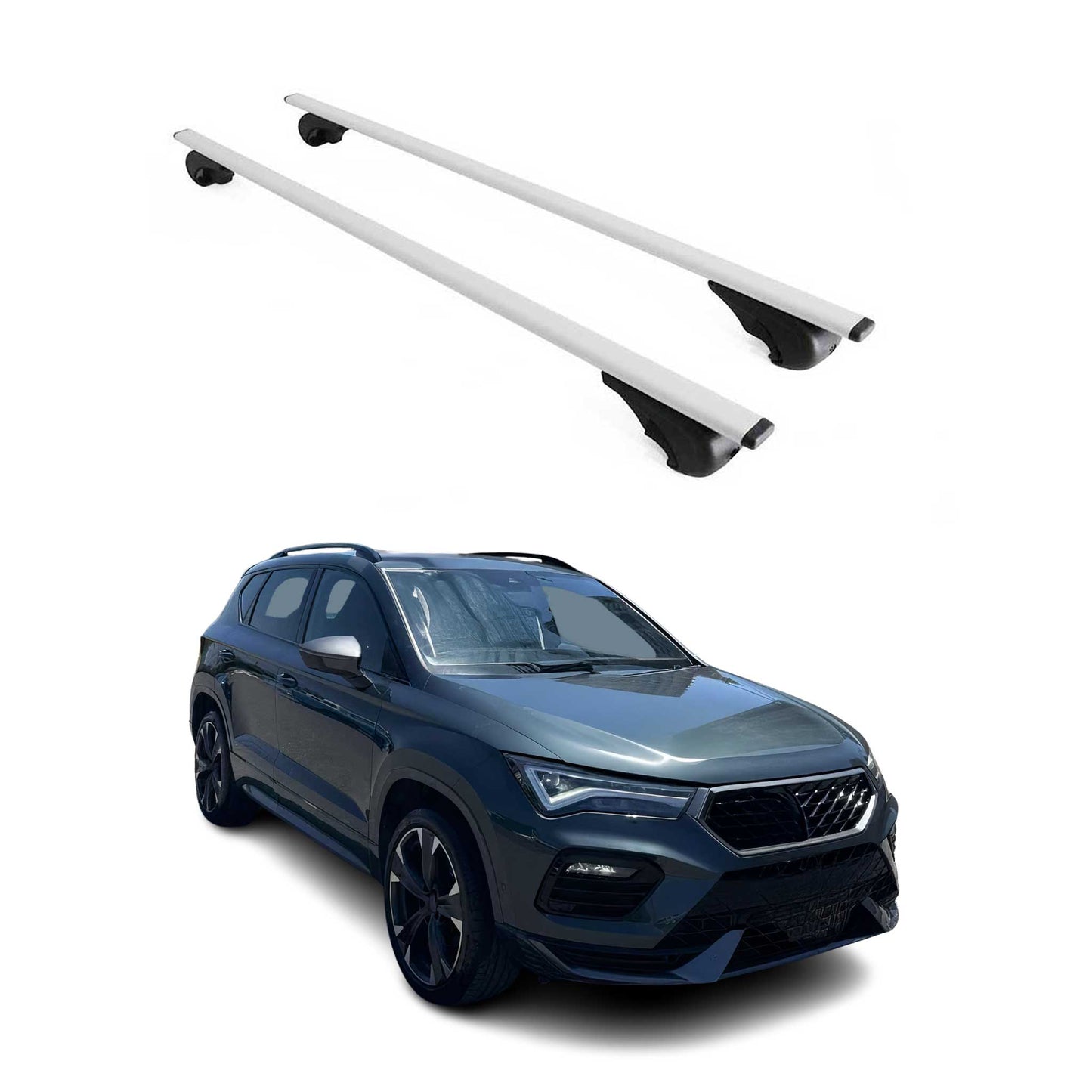 Dachträger Grundtäger für Cupra Ateca 2018-2025 75kg Metall Silber 2 tlg OMAC DE