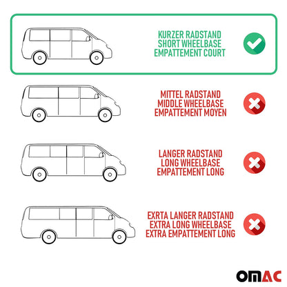 Trittbretter Seitenschweller für VW Crafter 2017-2025 L1 Aluminium Schwarz 2 tlg