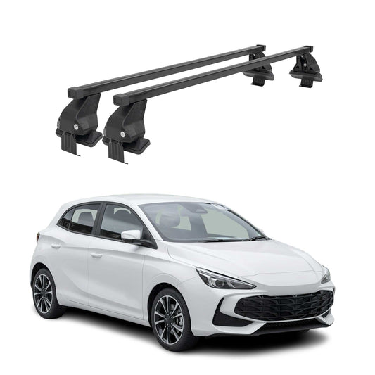 Menabo Dachträger Grundträger für MG MG3 2024-2025 Stahl Schwarz 2tlg OMAC DE