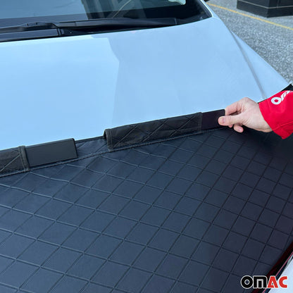 Bonnet Bra Haubenbra Steinschlagschutz für Ford Ranger II 2009-2012 Halb Schwarz OMAC DE