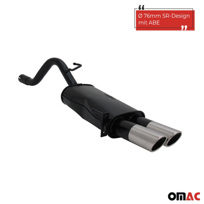 Novus Sportauspuff für Fiat Grande Punto 199 2x76mm SR-Design mit ABE OMAC DE