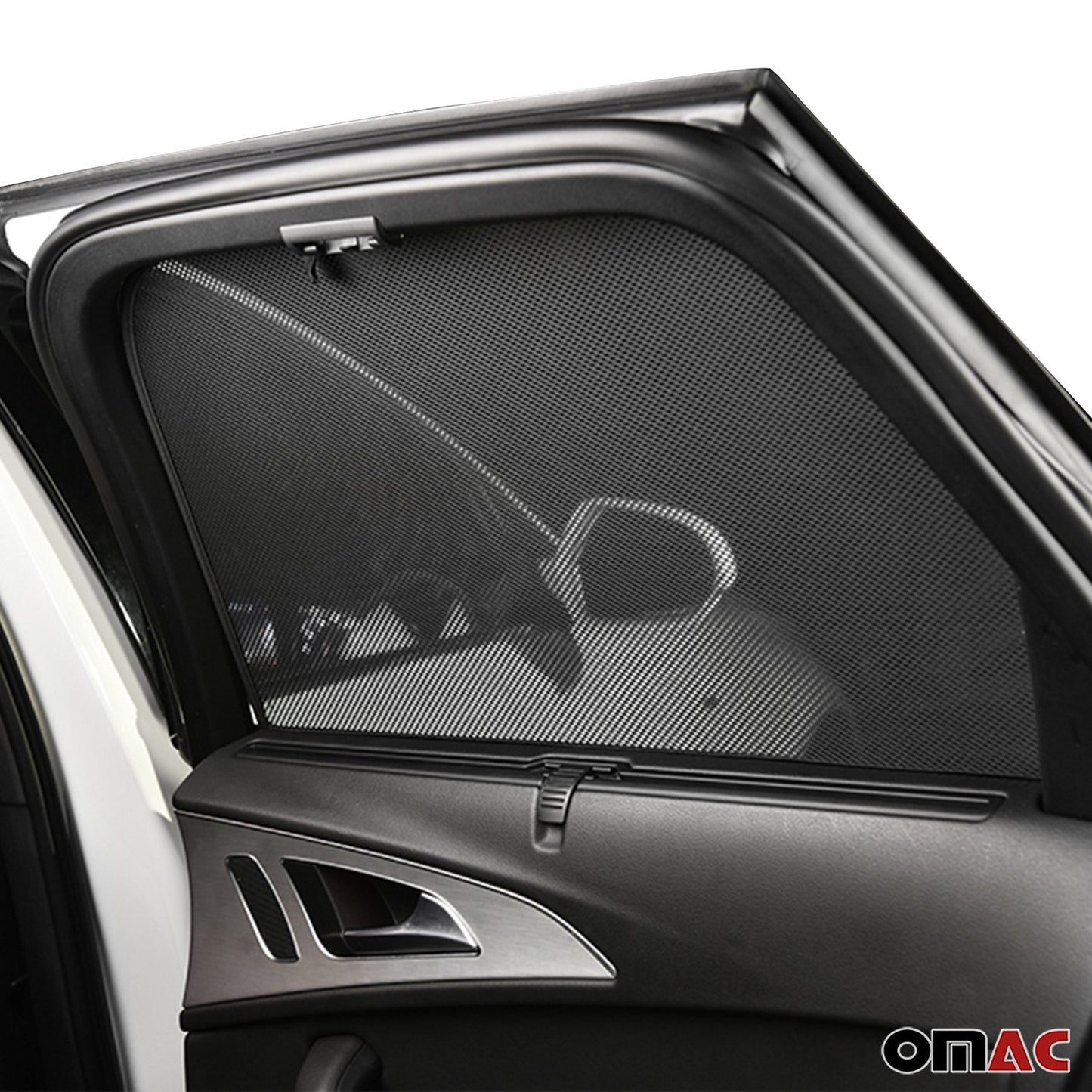 Sonnenschutz Seitenfenster für Mini Hatch F56 2013-2022 Heckscheibe 2tlg Schwarz OMAC DE