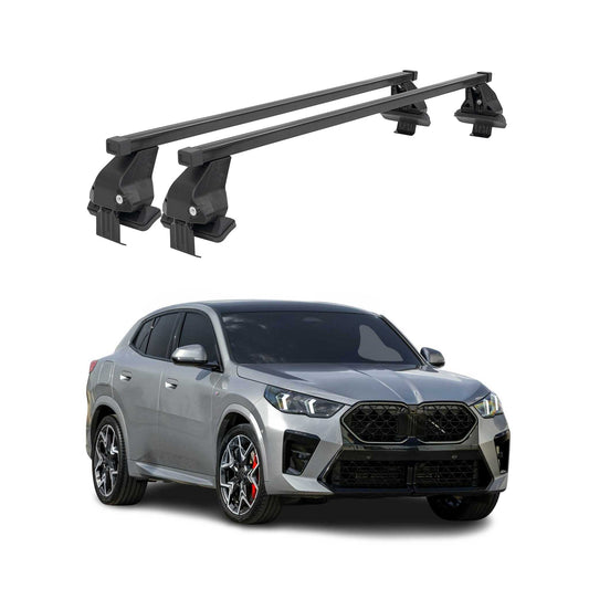 Menabo Dachträger Grundträger für BMW X2 U10 2023-2025 Stahl Schwarz 2tlg OMAC DE