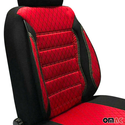 Sitzbezüge Schonbezüge für Mercedes Sprinter W906 Schwarz Rot 2+1 Vorne OMAC DE