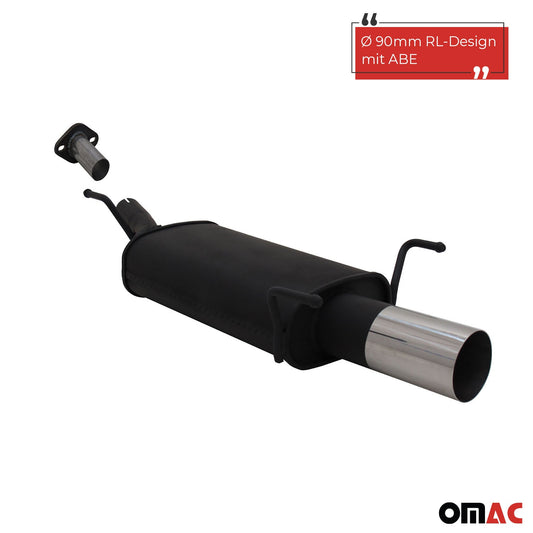 Novus Sportauspuff für Opel Astra G CC Fließheck 1x90mm RL-Design mit ABE OMAC DE