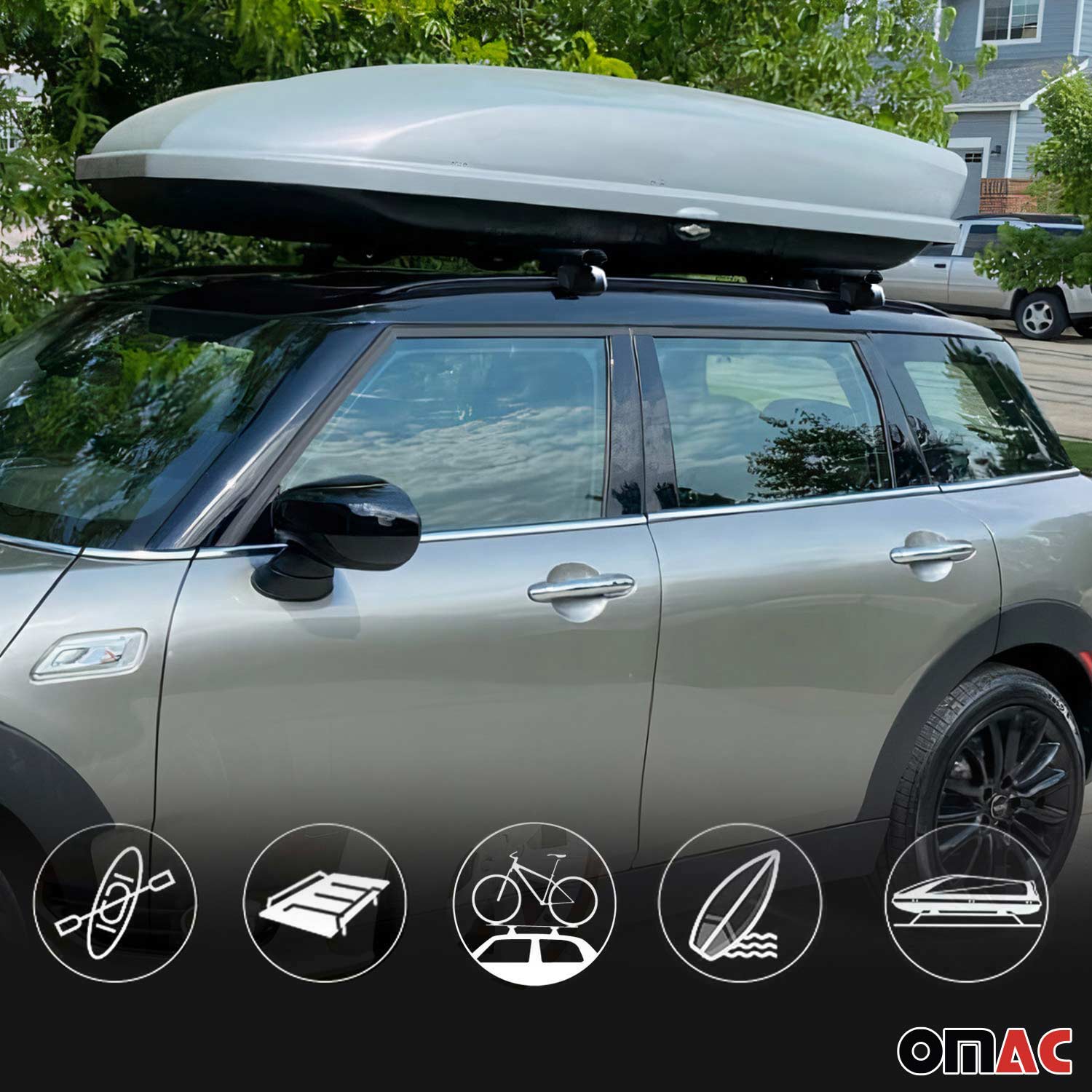 Dachträger Gepäckträger für Mitsubishi Outlander GF 2012-2021 ABE Schwarz 2x OMAC DE