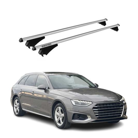 Menabo Dachträger Grundtäger für Audi A4 B9 Avant 2015-2025 75kg Alu Silber 2x OMAC DE