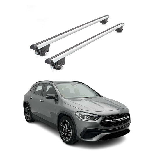 Dachträger Grundtäger für Mercedes GLA H247 2020-2025 100kg Alu Silber 2tlg ABE OMAC DE