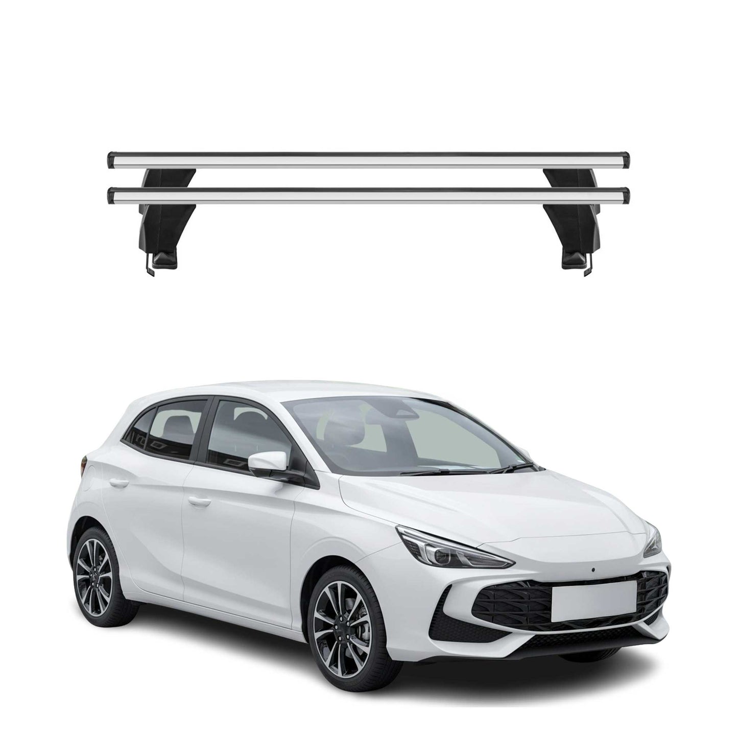 Menabo Dachträger Grundträger für MG MG3 2024-2025 Alu Grau 2tlg OMAC DE