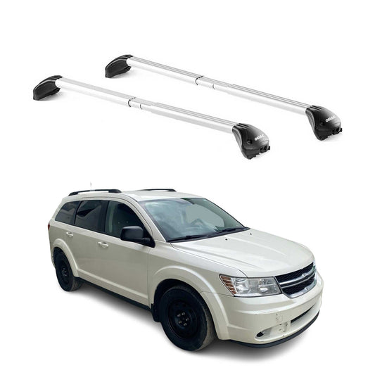 Dachträger Grundtäger für Dodge Journey 2008-2011 5 tür 100kg Alu Silber 2x ABE OMAC DE
