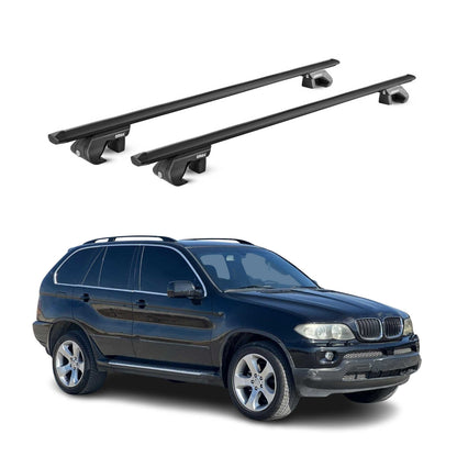 Dachträger Grundtäger für BMW X5 E53 E70 1999-2013 5 tür 90kg Alu Schwarz 2x ABE OMAC DE