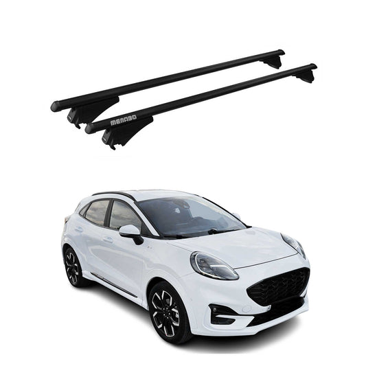 Menabo Dachträger Grundtäger für Ford Puma 2019-2025 75kg Alu Schwarz 2 tlg OMAC DE