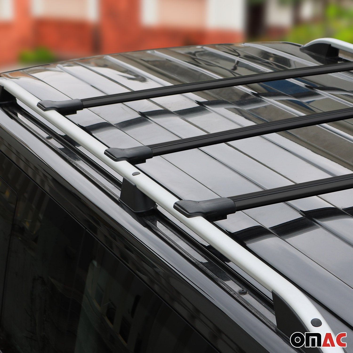 Dachträger Grundtäger für Citroen Jumpy 2007-2016 75kg Aluminium Schwarz 3 tlg OMAC DE