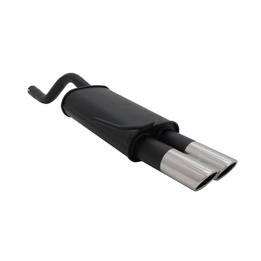 Novus Sportauspuff für Renault Clio 2 2x76mm SR-Design Endschalldämpfer mit ABE OMAC DE