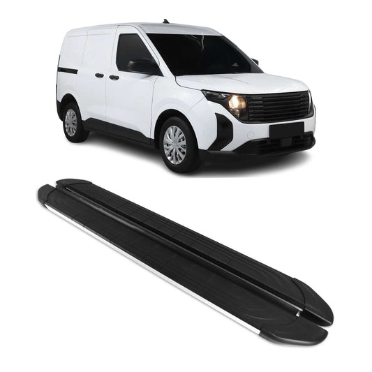 2023-2025 Ford Tourneo Courier Trittbretter Seitenschweller Alu Schwarz Silber