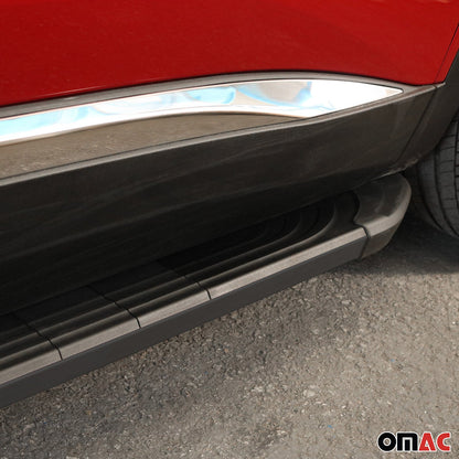 Trittbretter Seitenschweller für Toyota C-HR AX20 2023-2025 Aluminium Schwarz 2x