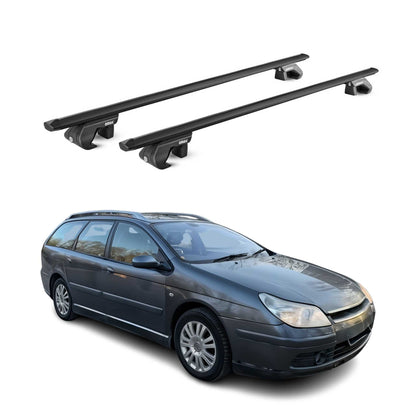 Dachträger Grundtäger für Citroen C5 I II Kombi 2001-2017 90kg Alu Schwarz ABE OMAC DE