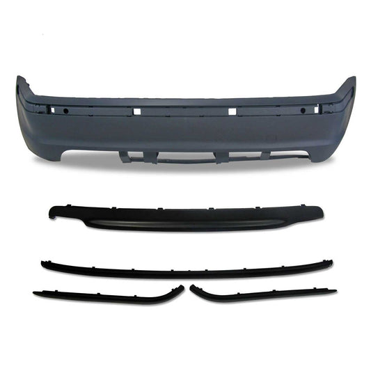 JOM Heckstoßstange für BMW 3er E46 4türer 1998-2005 Schwarz 5tlg OMAC DE