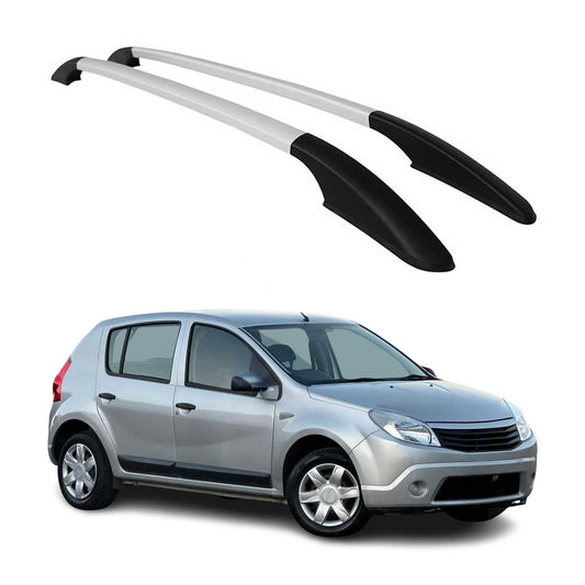 Aluminium Dachreling Relingträger für Dacia Sandero 2008-2012 Silber 2x OMAC DE