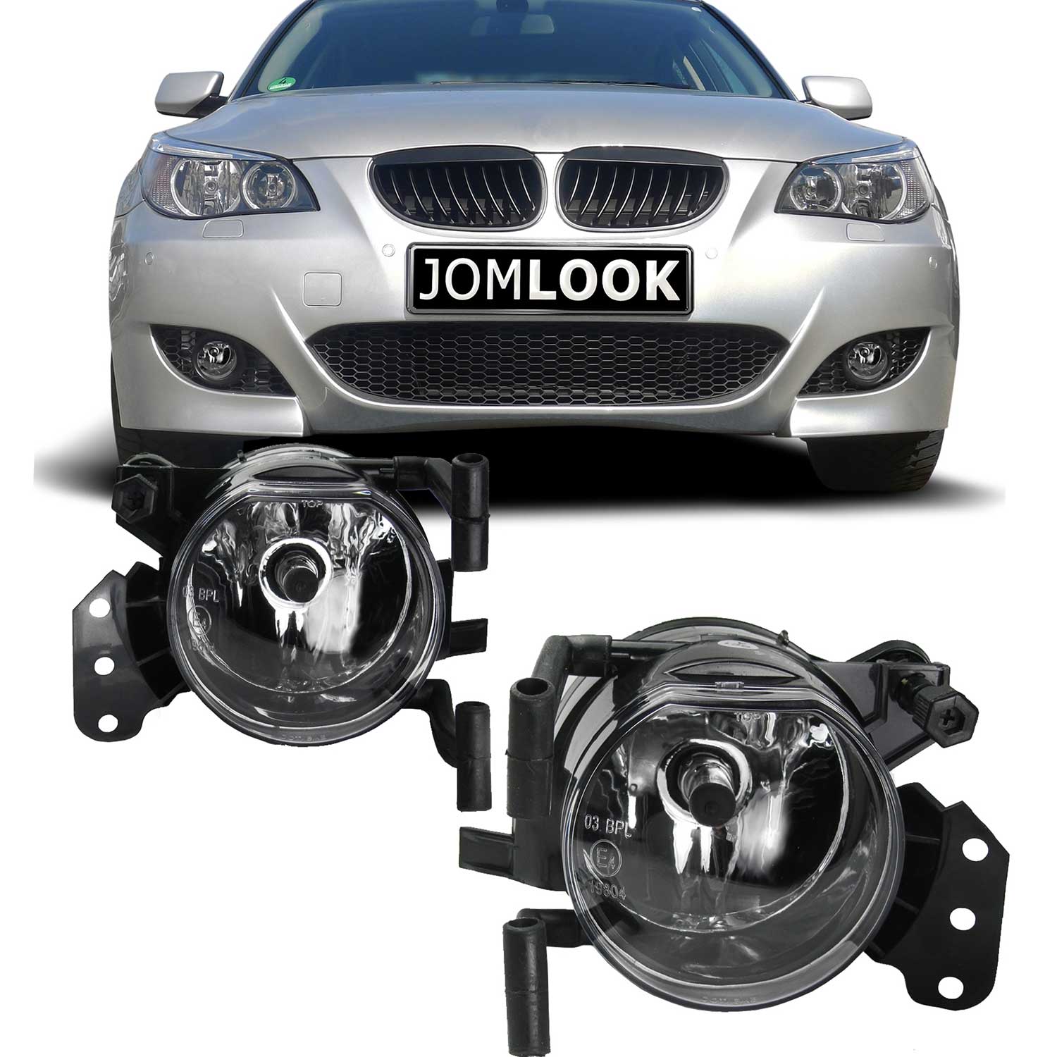 JOM Nebelscheinwerfer für BMW 3er E46 E90 E91 / 5er E60 E61 Klarglas OMAC DE