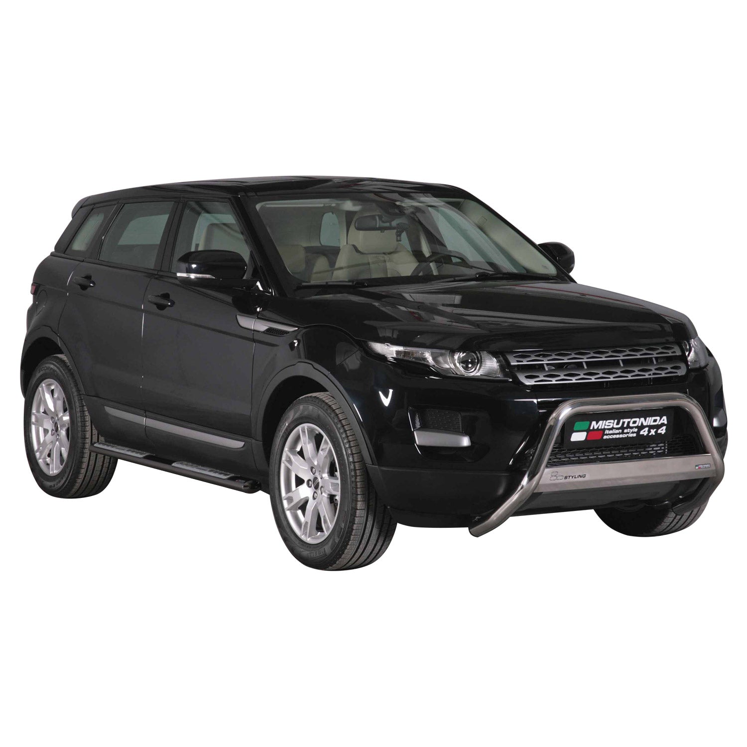 Stahl Seitenschweller Schwellerrohre für Range Rover Evoque 2011-2015 Schwarz OMAC DE