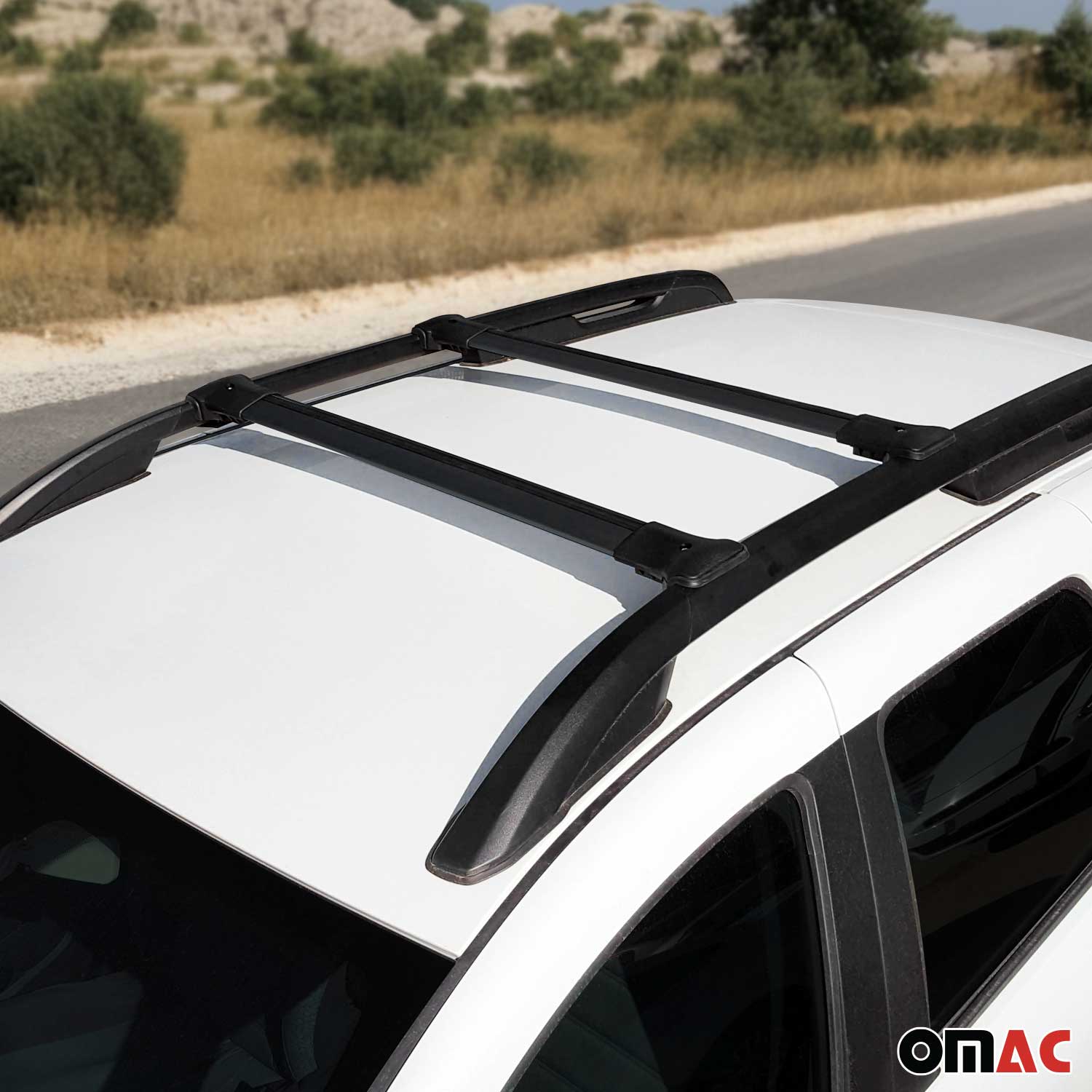 Dachträger Gepäckträger für Dacia Duster 2010-13 Pre-FL Relingträger Alu Schwarz OMAC DE
