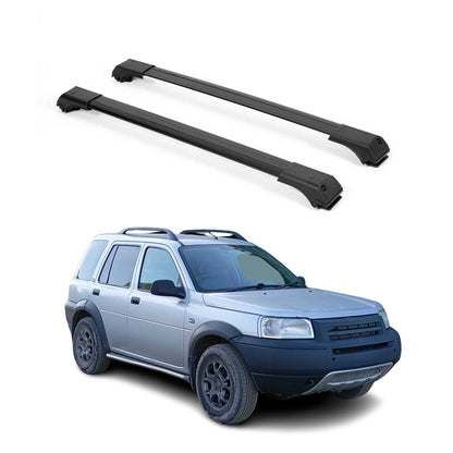 1998-2006 Land Rover Freelander L314 Dachträger Grundträger Aluminium Schwarz 2x