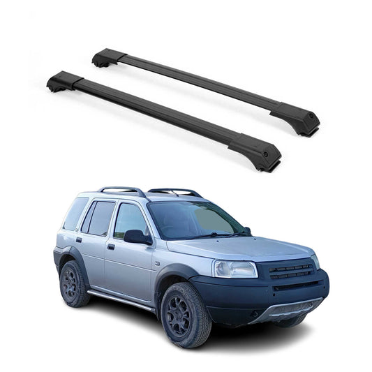 1998-2006 Land Rover Freelander L314 Dachträger Grundträger Aluminium Schwarz 2x