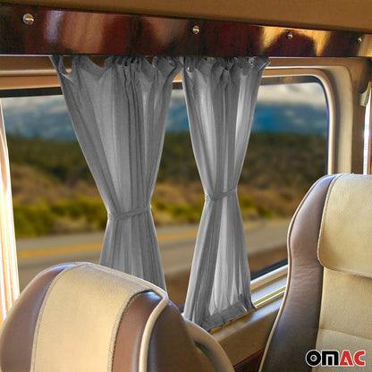 2006-2024 Fiat Ducato/e-Ducato III Schiebetür Gardinen MAß Radstand Grau OMAC DE