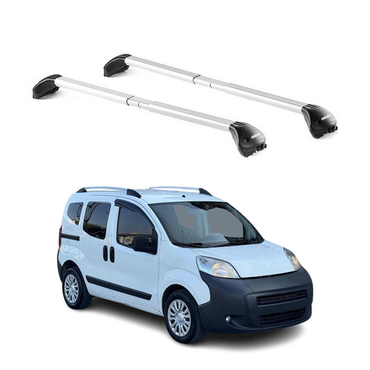 Dachträger Grundtäger für Peugeot Bipper 2007-2017 3-5 tür 100kg Alu Grau 2x ABE OMAC DE
