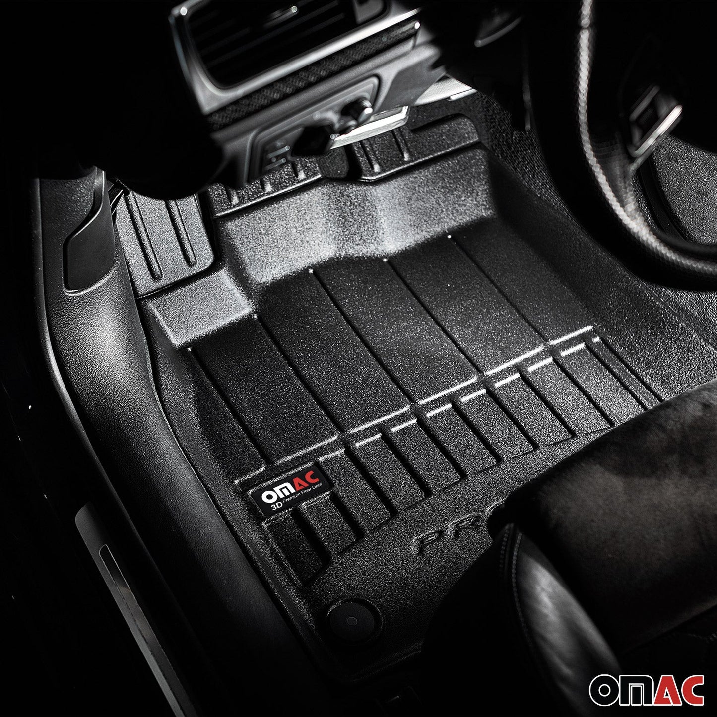 OMAC Gummi Fußmatten für Ford Transit 2000-2013 Premium 3D Automatten Schwarz OMAC DE